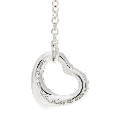 Tiffany Sterling Silver Elsa Peretti Open Heart Drop Earrings 3 of 3