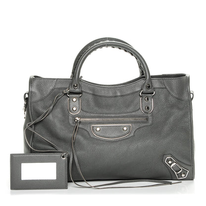 Balenciaga Chevre Silver Metallic Edge Hardware City Gris Acier 1 of 6