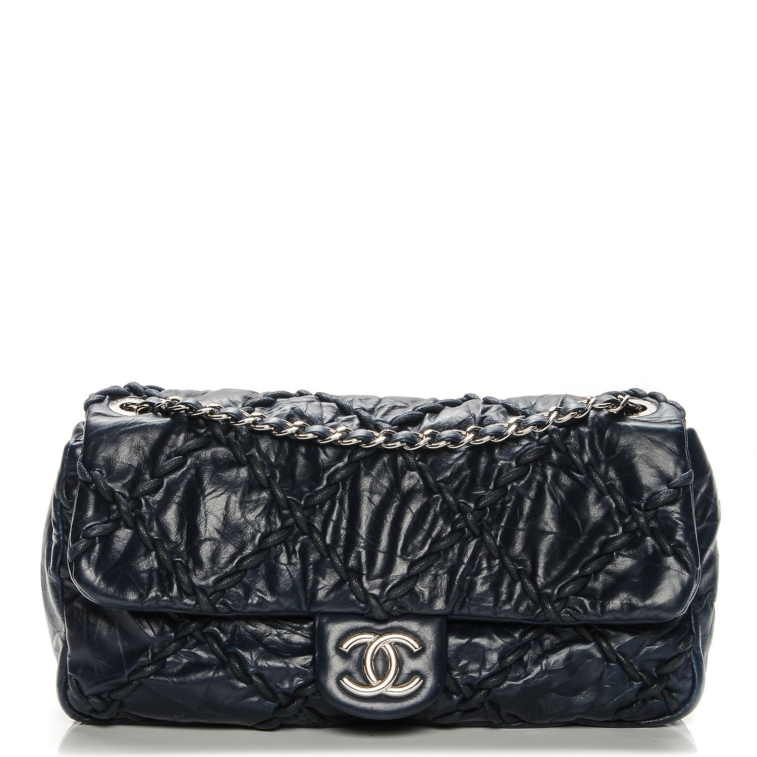 Chanel Calfskin Medium Ultra Stitch Flap Navy 1 of 9