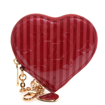 Louis Vuitton Vernis Rayures Coeur Heart Coin Purse Pomme D'Amour 1 of 7