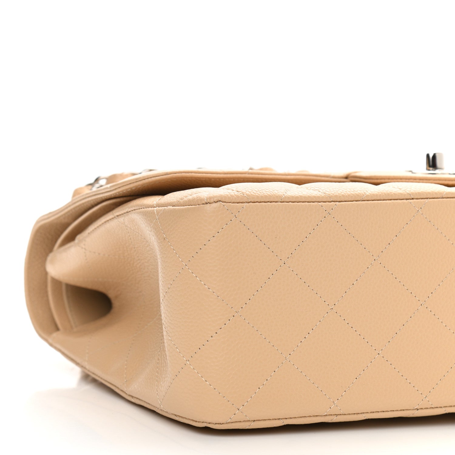 Chanel Caviar Quilted Jumbo Double Flap Beige Clair 9 of 10