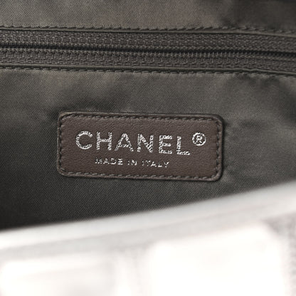 Chanel Vinyl Large Ice Cube Flap Silver 5 of 15