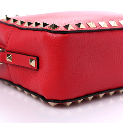 Valentino Garavani Grained Calfskin Rockstud Camera Crossbody Bag Rouge Pur 6 of 7