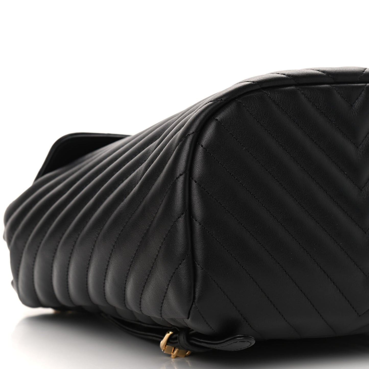 Calfskin Chevron Quilted Small Urban Spirit Backpack Black