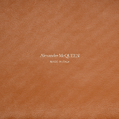 Alexander McQueen Raffia Calfskin Small The Bow Bag Natural Tan 7 of 10