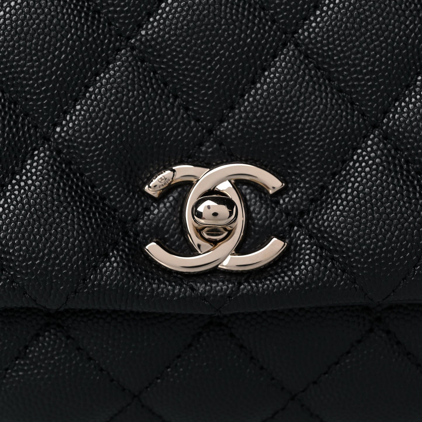Caviar Quilted Extra Mini Coco Handle Flap Black