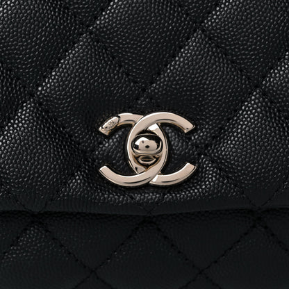 Chanel Caviar Quilted Extra Mini Coco Handle Flap Black 9 of 12