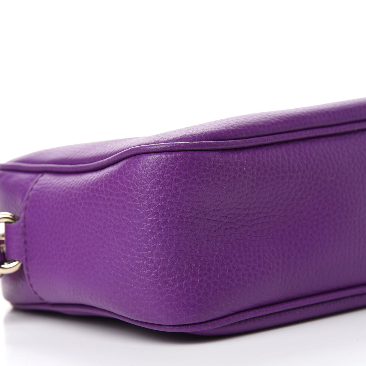 Gucci Pebbled Calfskin Small Soho Disco Bag Shine Purple 6 of 10