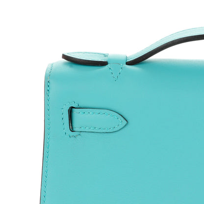 Hermes Swift Kelly Pochette Clutch Bleu Atoll 13 of 17