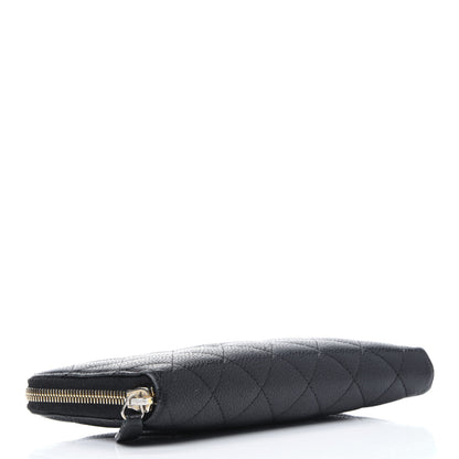 Chanel Caviar Quilted Large Gusset Zip Around Wallet Black 4 of 24