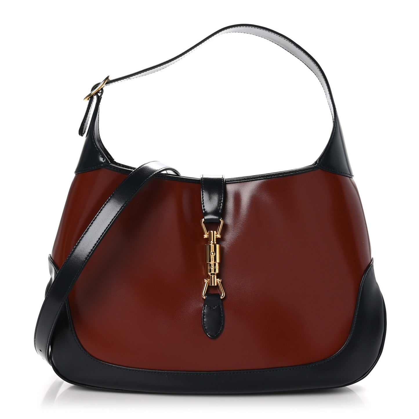 Boarded Dyana Lux Calfskin Bi-Color Medium Jackie 1961 Hobo Red Mineral Blue