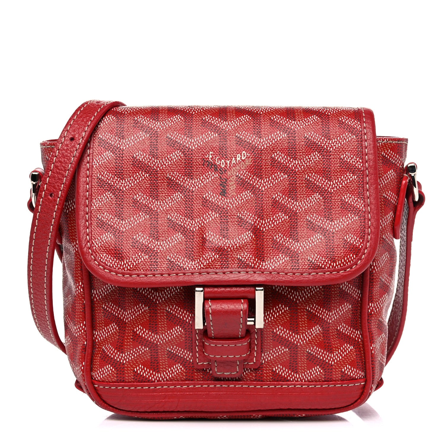 Goyard Chevron Grand Blue PM Red 1 of 17