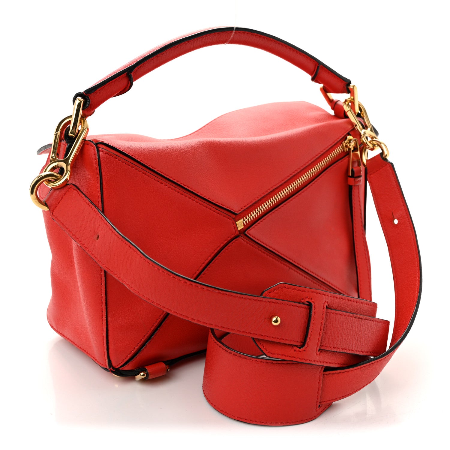 Loewe Calfskin Small Puzzle Bag Scarlet 3 of 12