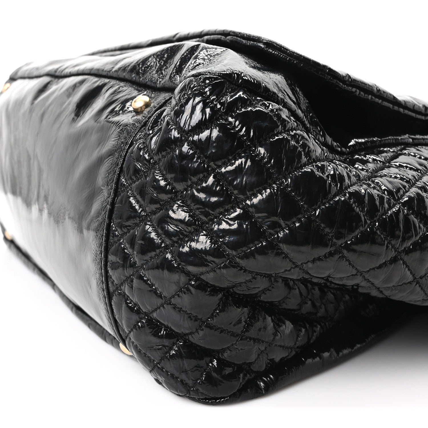 Chanel Vinyl XXL Rock and Chain Flap Black 9 of 9