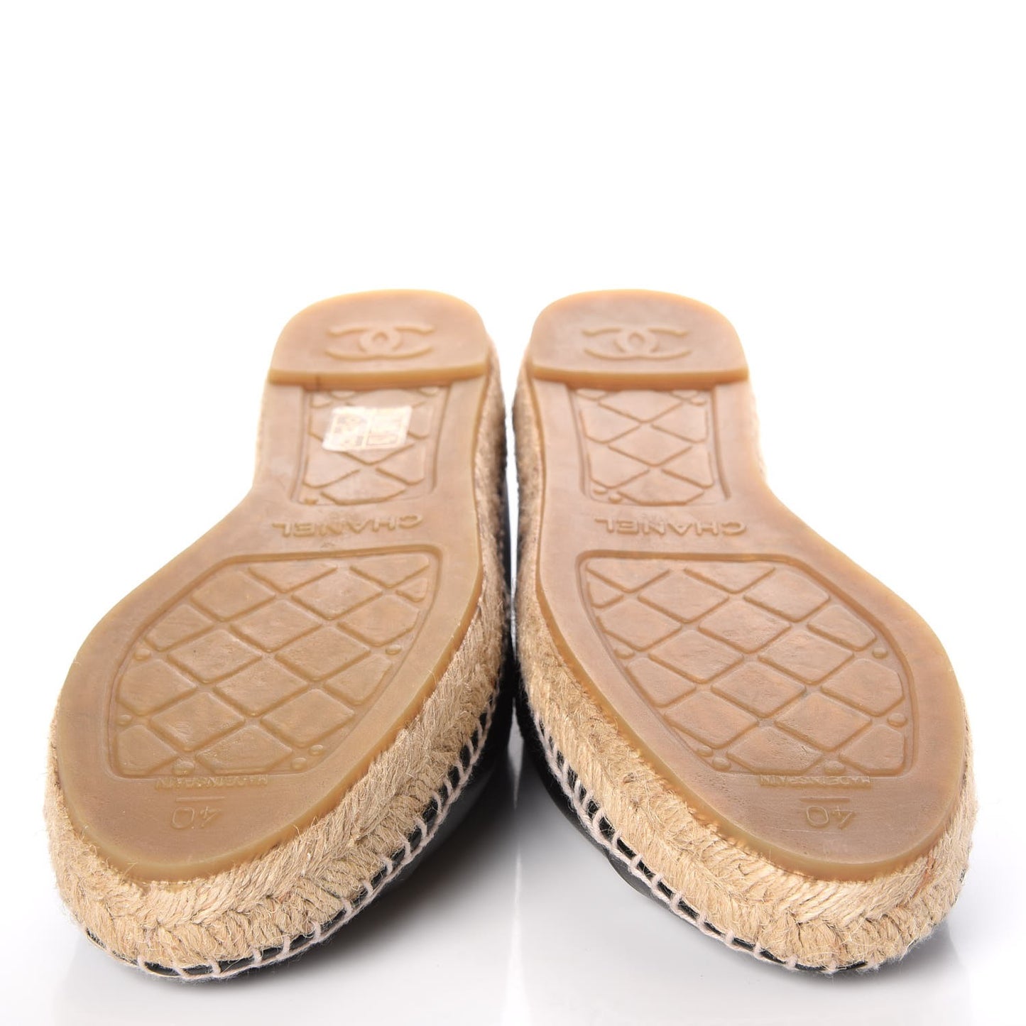 Lambskin CC Espadrilles 40 Black