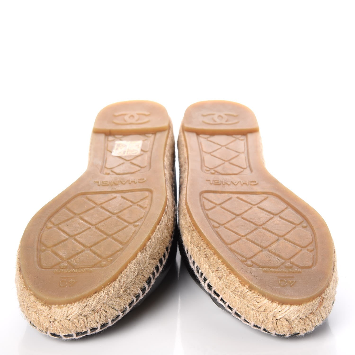 Chanel Lambskin CC Espadrilles 40 Black 5 of 10