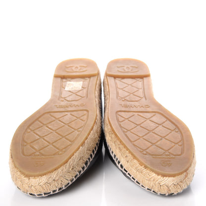 Chanel Lambskin CC Espadrilles 40 Black 5 of 10