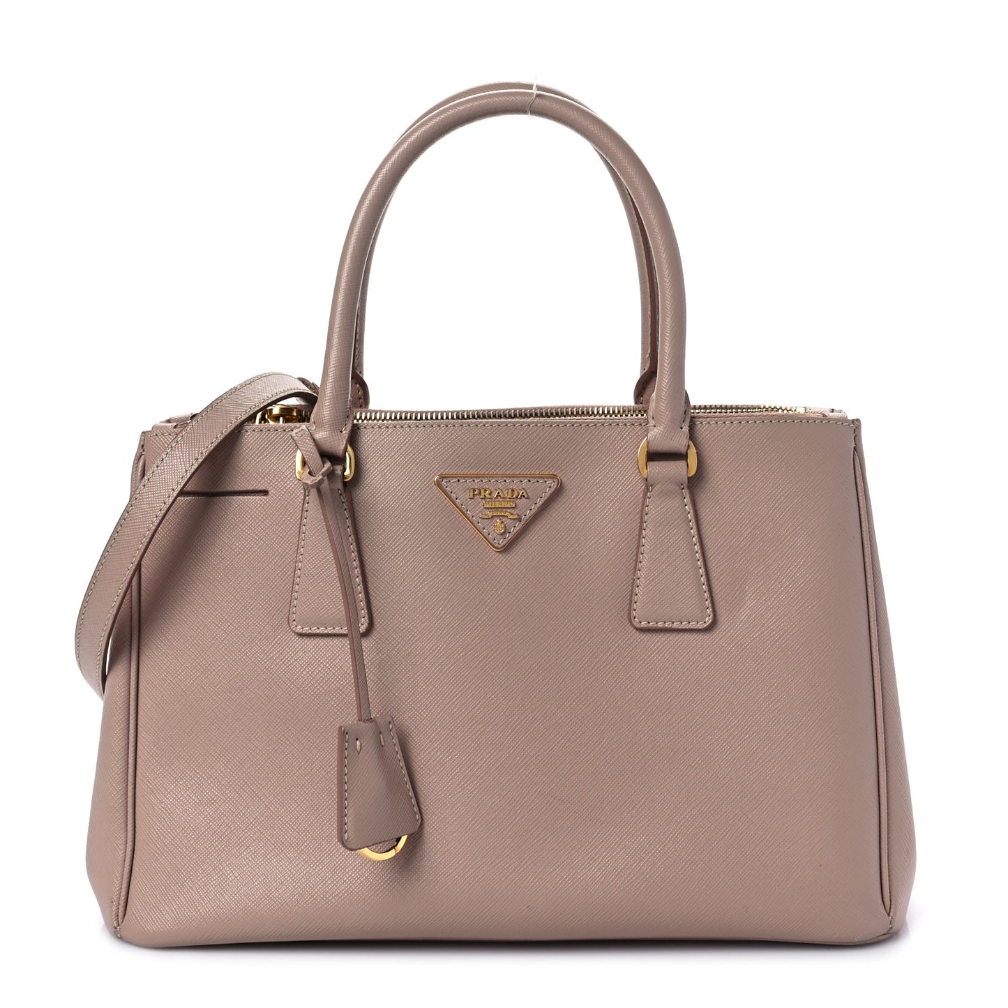Saffiano Medium Galleria Double Zip Tote Cammeo