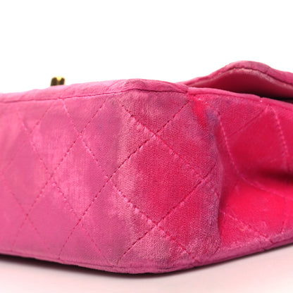 Chanel Velvet Quilted Medium Double Flap Pink 10 of 16