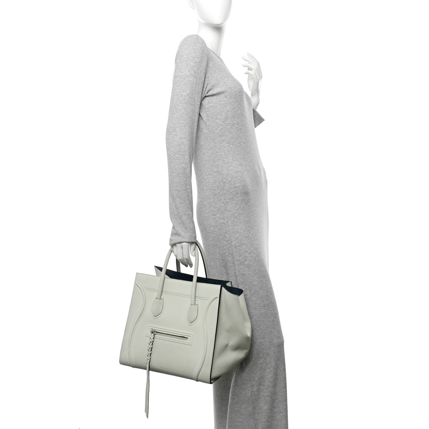 Celine Baby Grained Calfskin Medium Phantom Luggage Jade 3 of 14