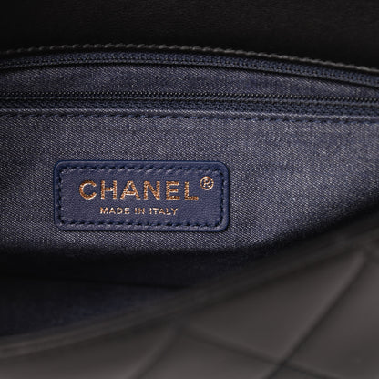 Chanel Lambskin Quilted Resin Bi-Color Chain Flap Bag Black 6 of 11