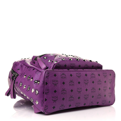 MCM Visetos Studded Medium Stark Backpack Purple 3 of 11