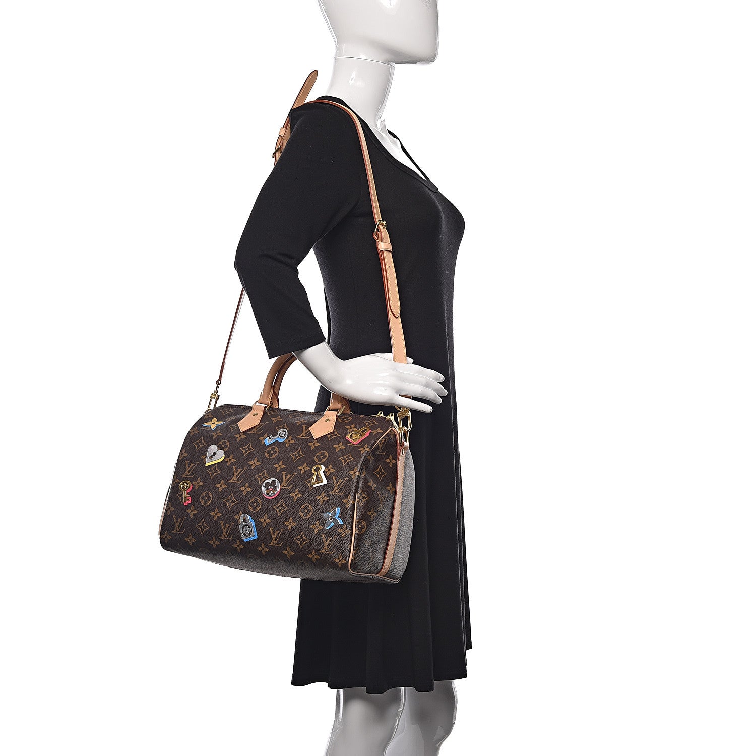 Louis Vuitton Monogram Love Lock Speedy Bandouliere 30 2 of 10