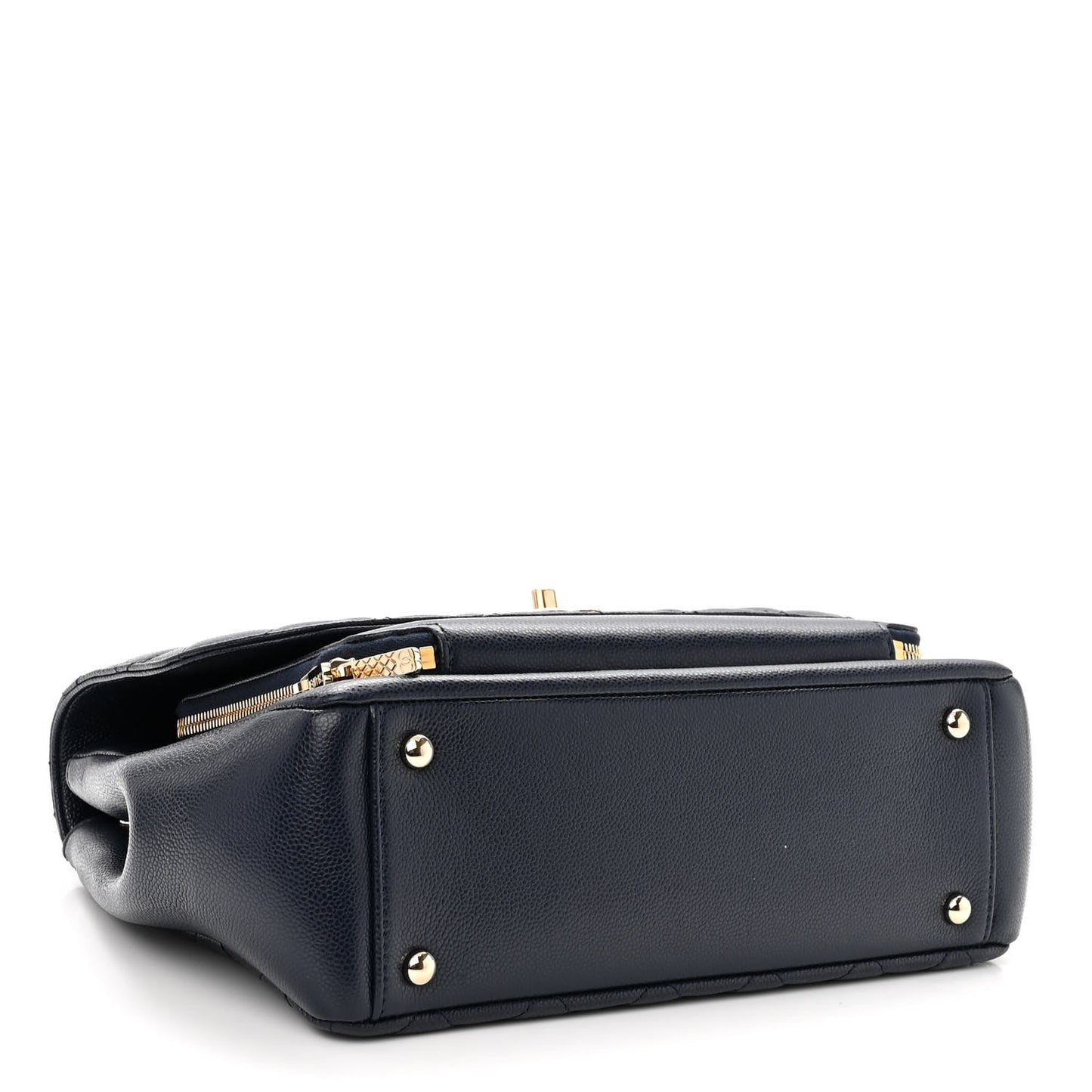 Caviar Quilted Large Business Affinity Flap Navy