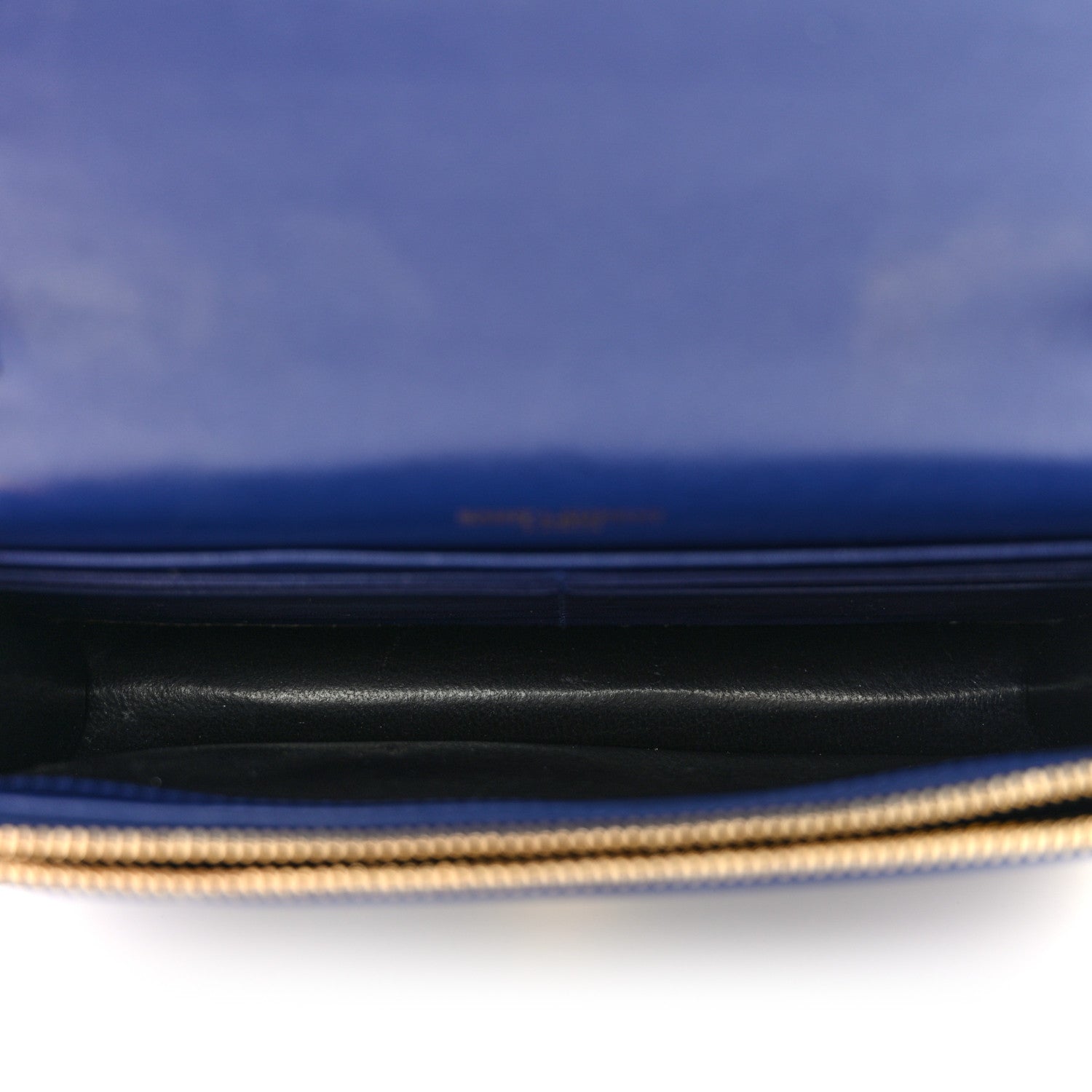 Saint Laurent Calfskin Crocodile Embossed Kate Monogram Tassel Chain Wallet Royal Blue 5 of 13