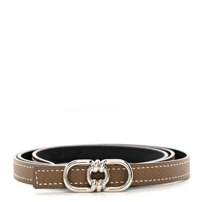 Hermes Swift Epsom 13mm Plaisance Belt 90 36 Black Etoupe 1 of 7