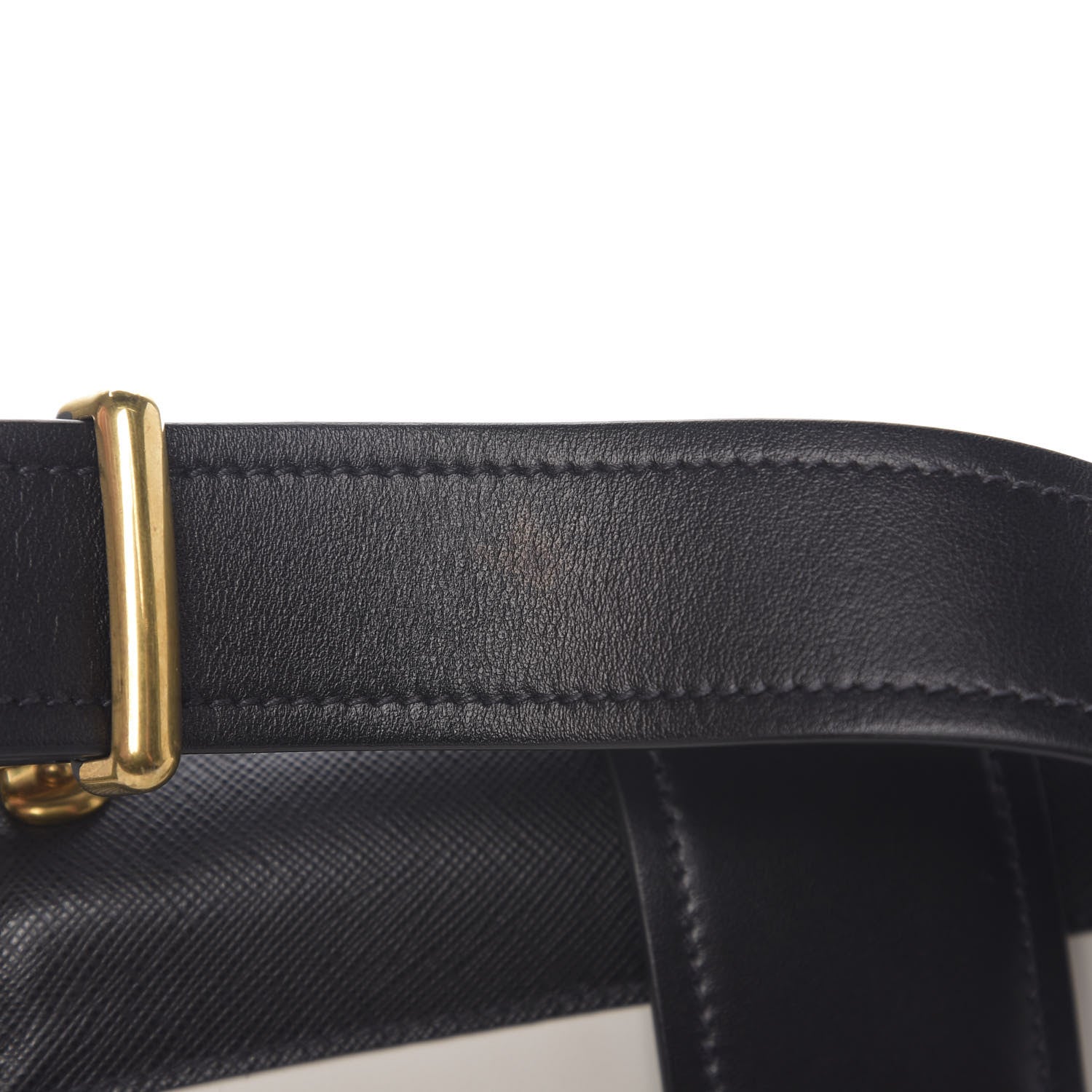 Prada City Calf Saffiano Cahier Bag Talco Black 12 of 12