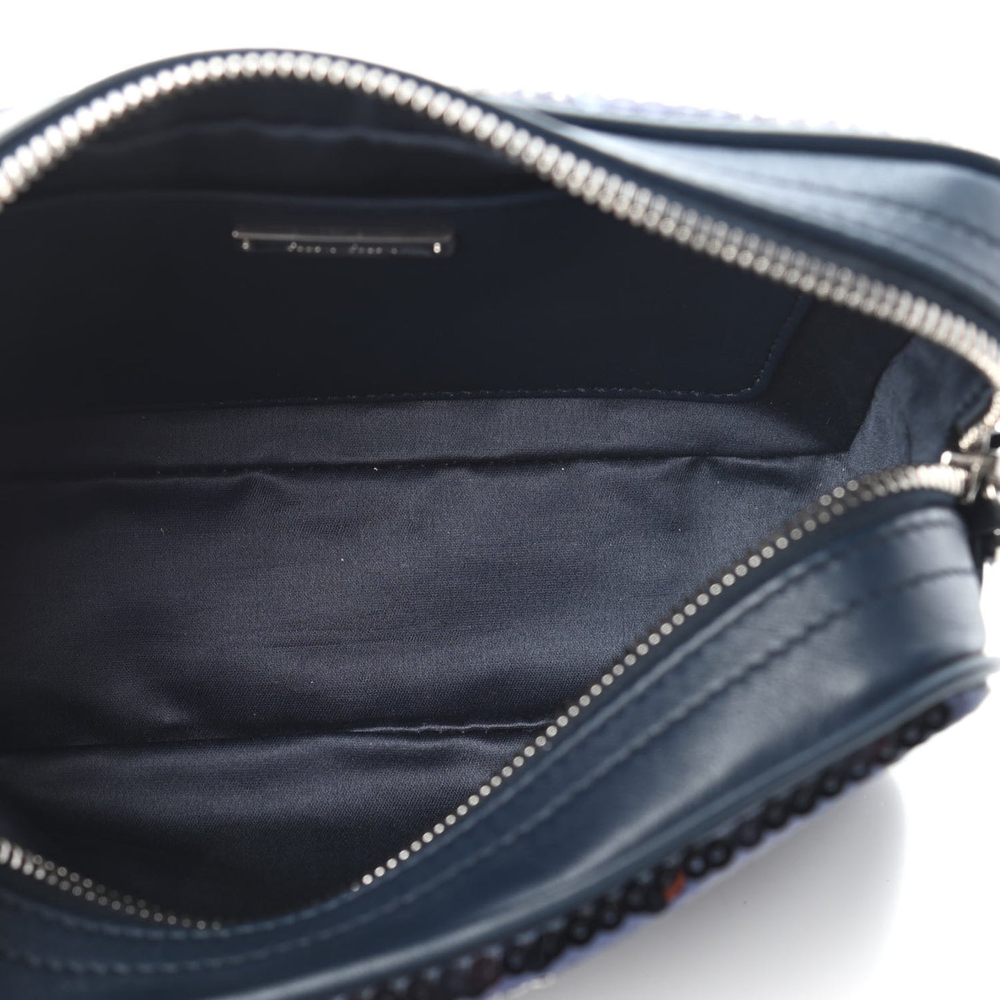 Paillettes Sequin Chain Camera Bag Bleu