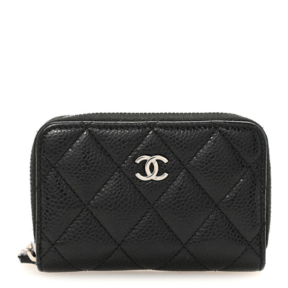 Chanel Caviar Quilted Zip Coin Purse Black 1 of 7