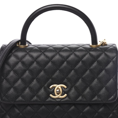 Chanel Caviar Quilted Small Coco Handle Flap Black 10 of 10