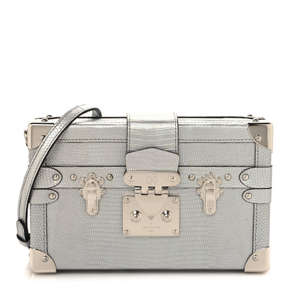 Louis Vuitton Metallic Lizard Petite Malle Silver 1 of 9