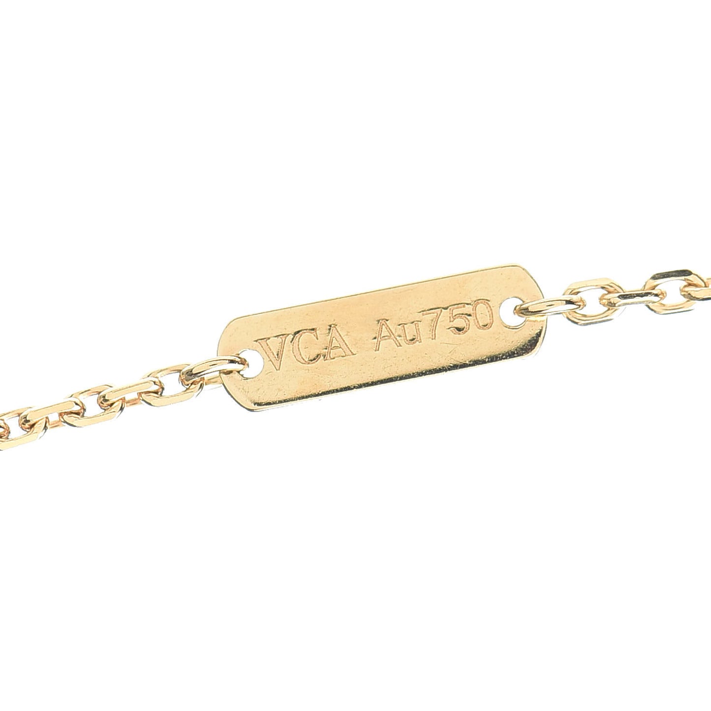 18K Yellow Gold Malachite Vintage Alhambra Pendant Necklace