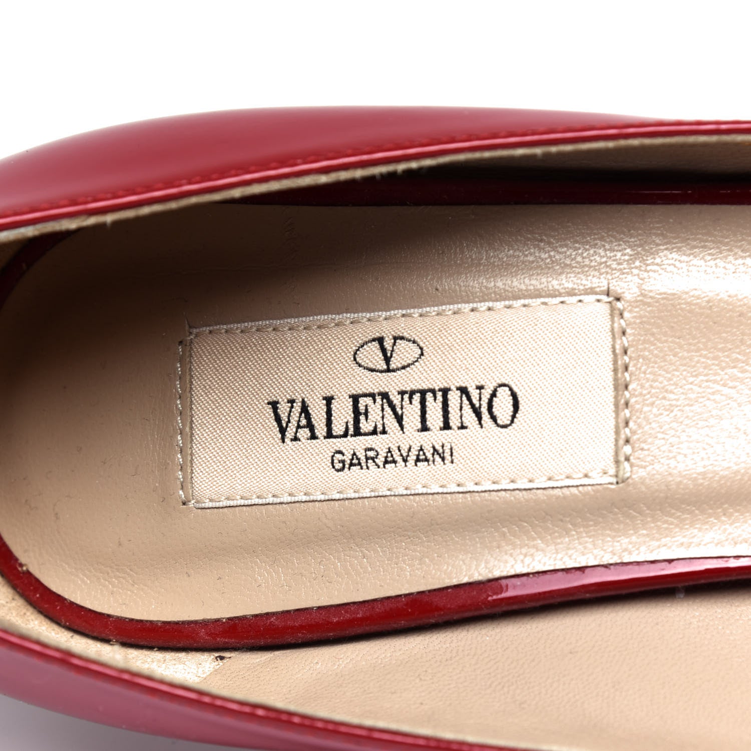 Valentino Garavani Patent Peep Toe Pumps 36 Red 8 of 11