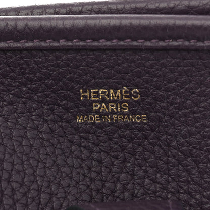 Hermes Taurillon Clemence Evelyne III PM Raisin 6 of 11
