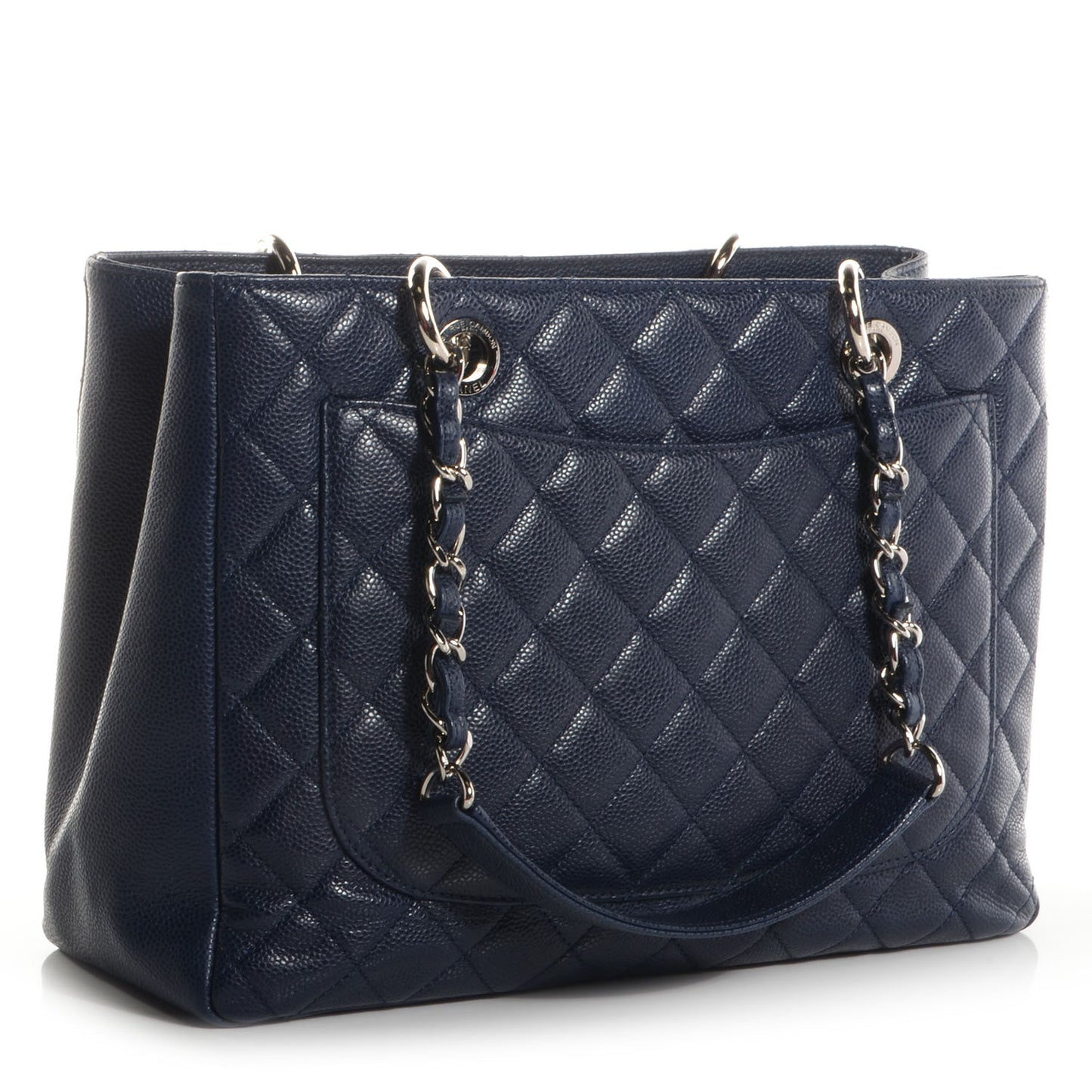 Caviar Large Grand Shopping Tote GST Navy Blue