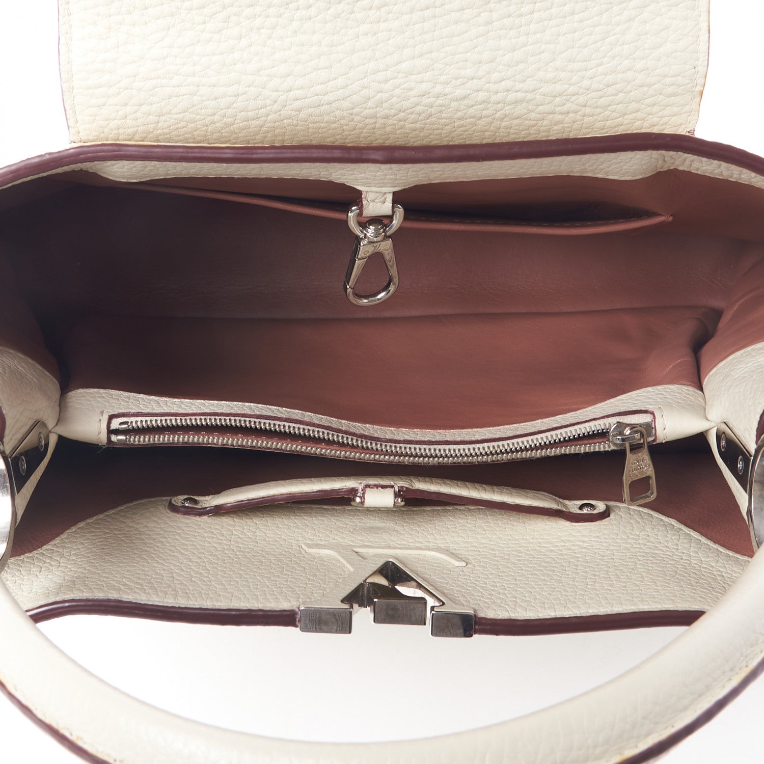 Louis Vuitton Taurillon Capucines MM Blanc Casse 6 of 7