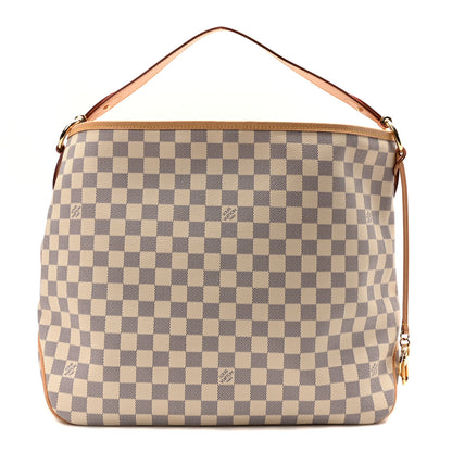 Louis Vuitton Damier Azur Delightful MM Rose Ballerine 1 of 9