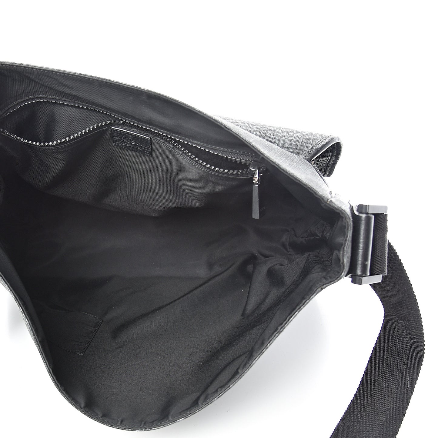 GG Plus Monogram Medium Flap Messenger Bag Black
