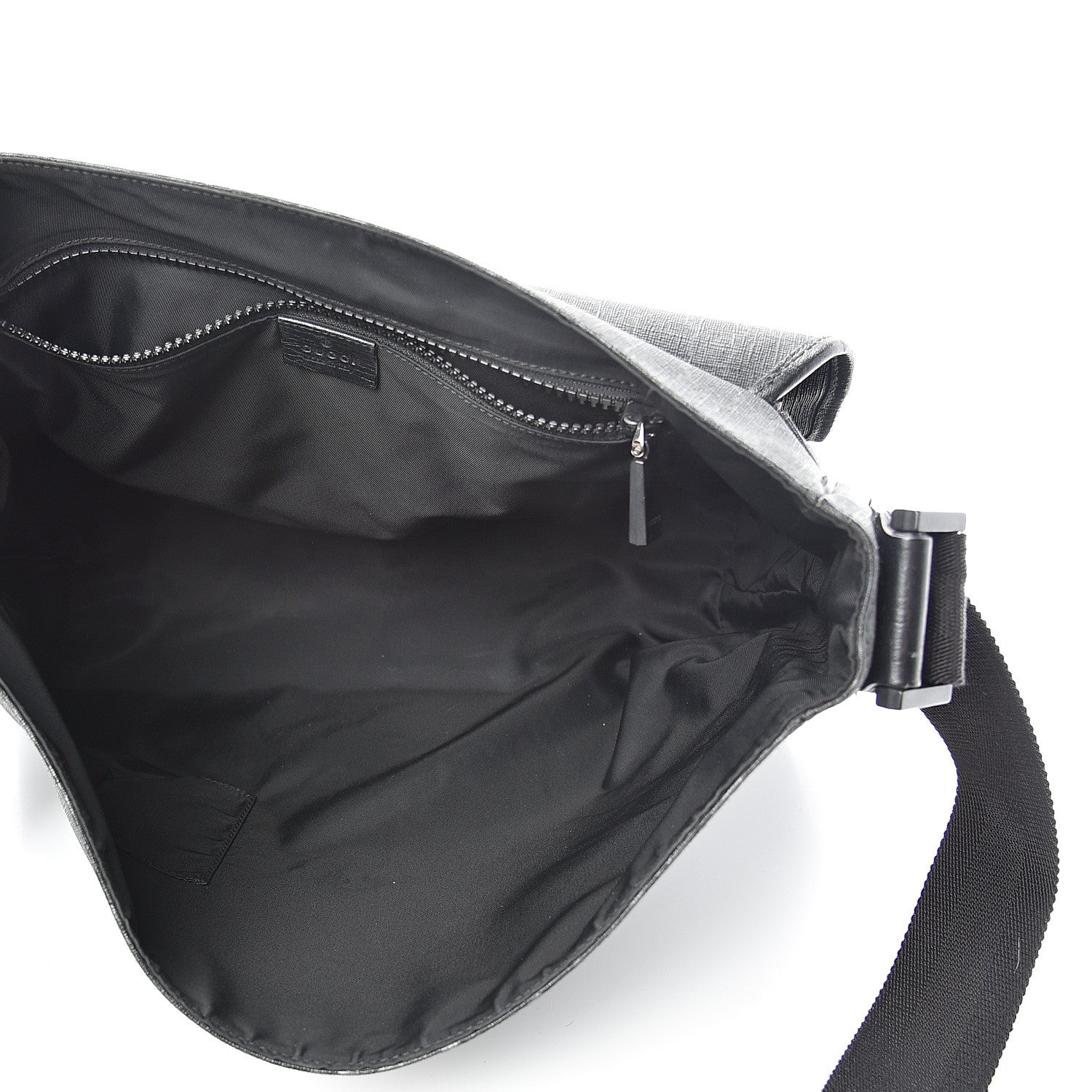 Gucci GG Plus Monogram Medium Flap Messenger Bag Black 4 of 17