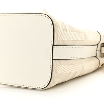 Fendi Canvas Nappa F is Fendi FF Embroidered Mini Mon Tresor Bucket Bag White Ice 10 of 12