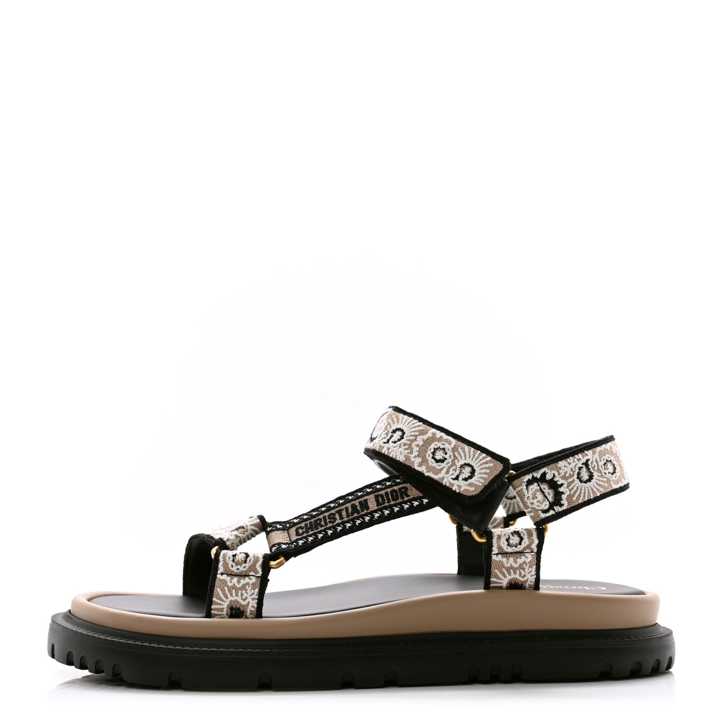 Canvas Embroidered Bandana 10mm D-Wave Sandals 39 Natural