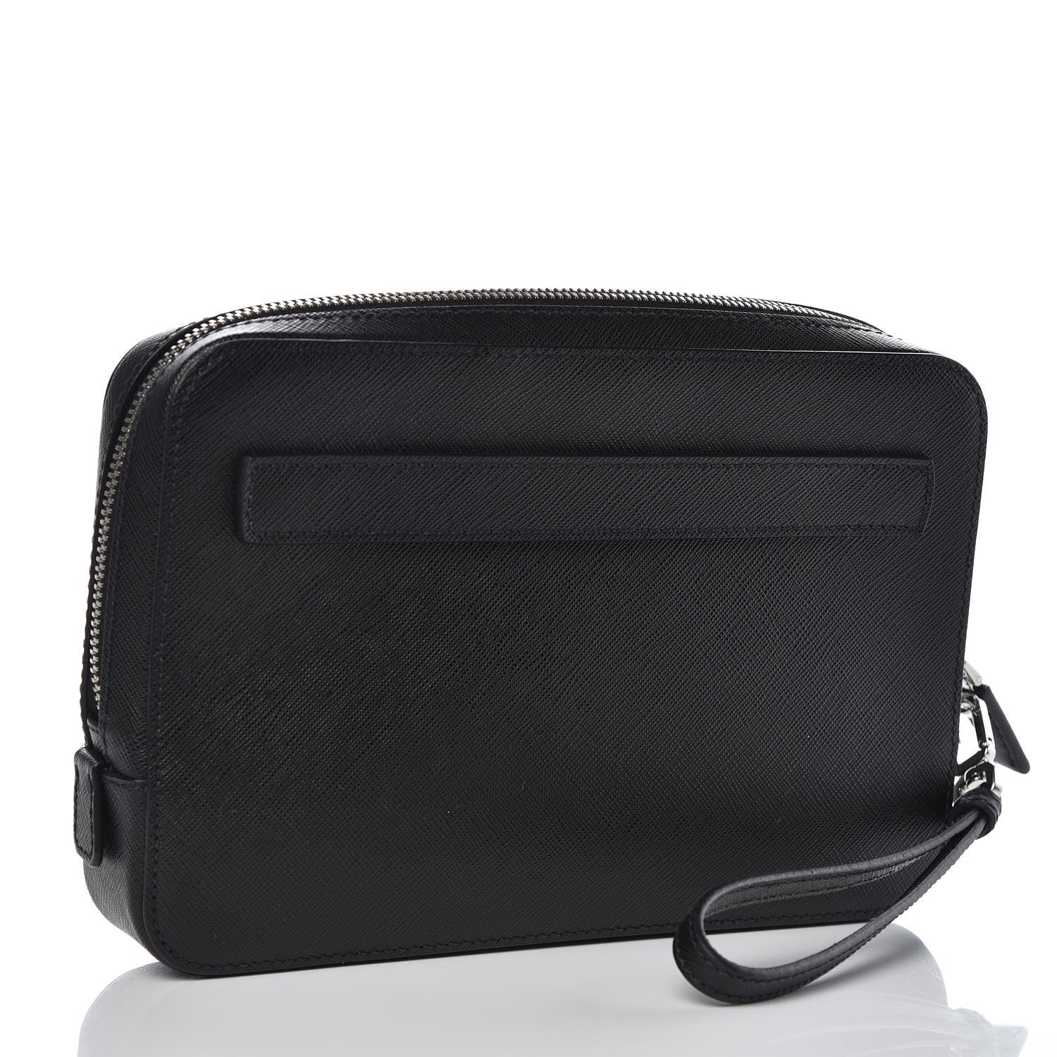 Prada Saffiano Travel Wristlet Bag Nero Black 3 of 7
