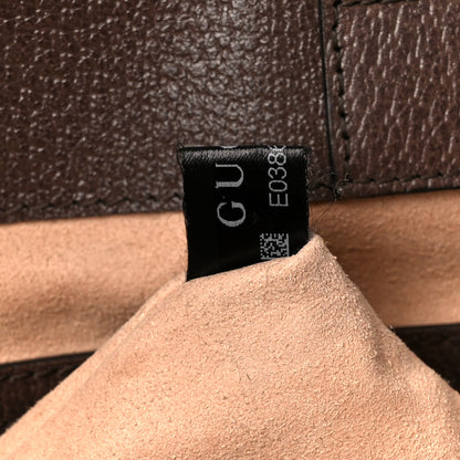 Gucci GG Supreme Monogram Textured Calfskin Web Medium Ophidia Shopping Tote Beige Ebony New Acero 8 of 13