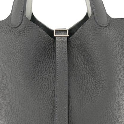Hermes Taurillon Clemence Swift Eclat Picotin Lock 18 PM Ardoise Gris Platine 8 of 11
