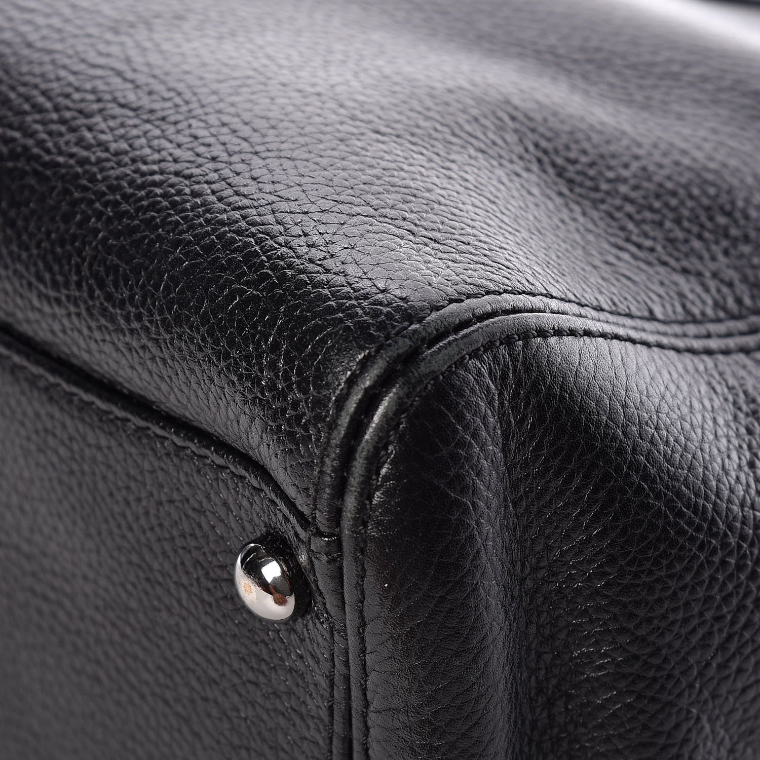 Chanel Calfskin Mademoiselle Lock Cerf Shopper Tote Black 12 of 12