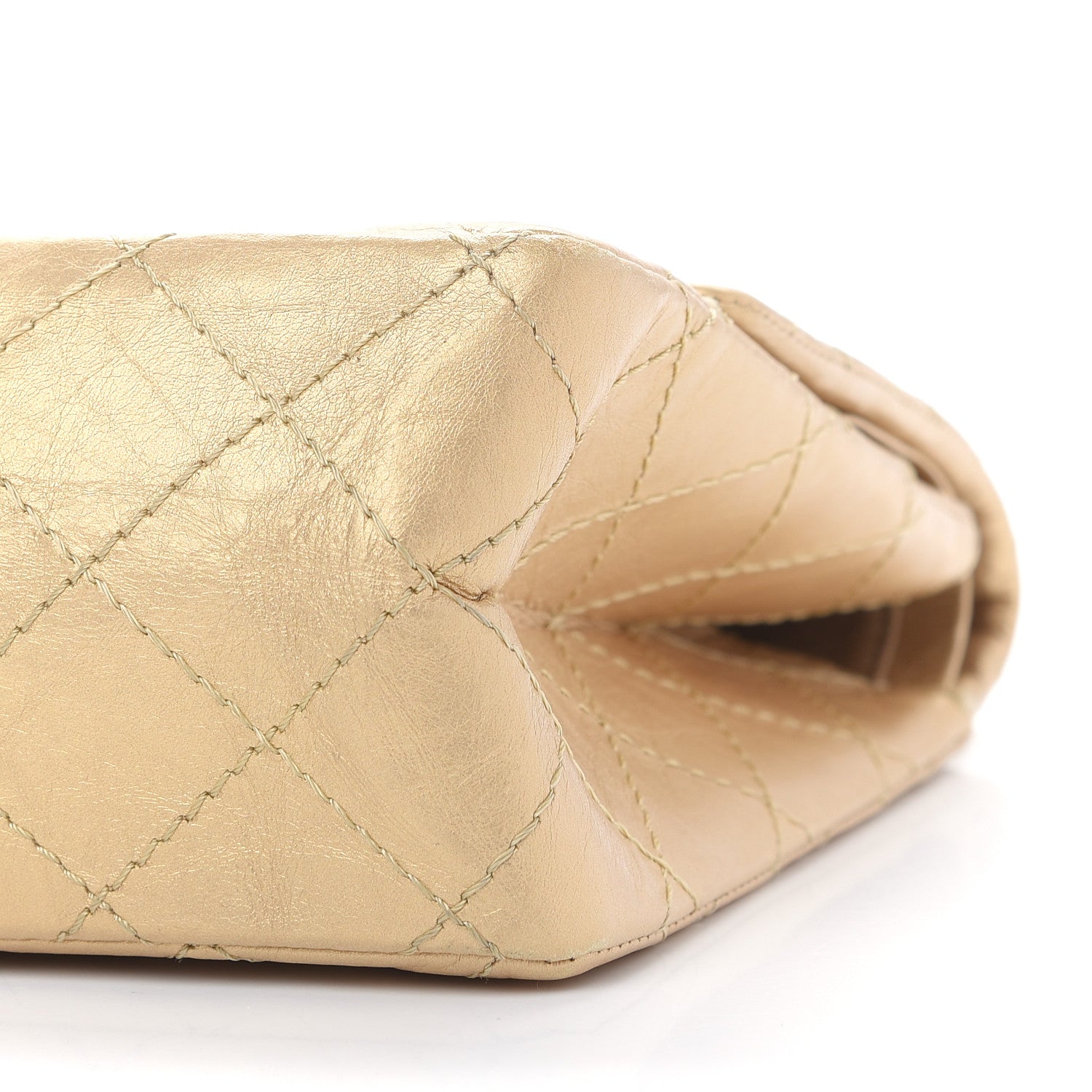 Chanel Metallic Aged Calfskin Quilted 2.55 Reissue 226 Flap Gold 9 of 11